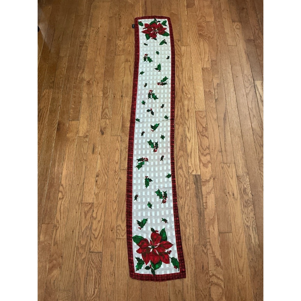 CEJON COLORFUL HOLIDAY POINTSETTIA  DESIGN  SCARF - CHRISTMAS